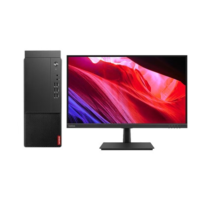 台式计算机 联想商用电脑主机+ 23.8英寸 启天M455 i5-12400 （6核2.5GHz）/8G/1TB+512G/集成/无光驱/180W电源/13.6L//云教室/B660/win11h